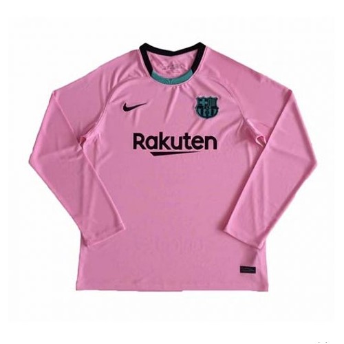 Camiseta Barcelona Replica Tercera Ropa ML 2020/21 Rosa